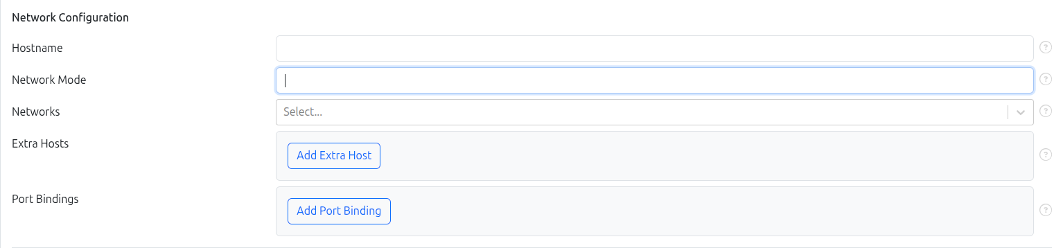 Network Configuration Section