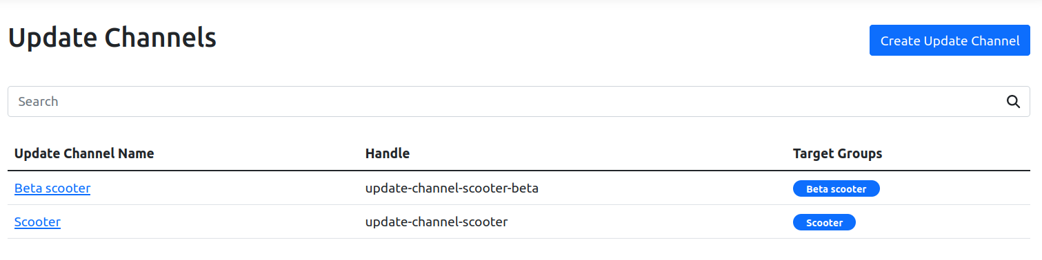 Channel List Screenshot