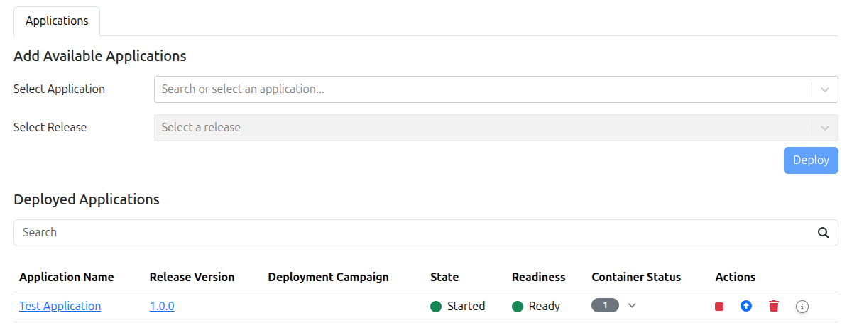 Device Applications Screenshot