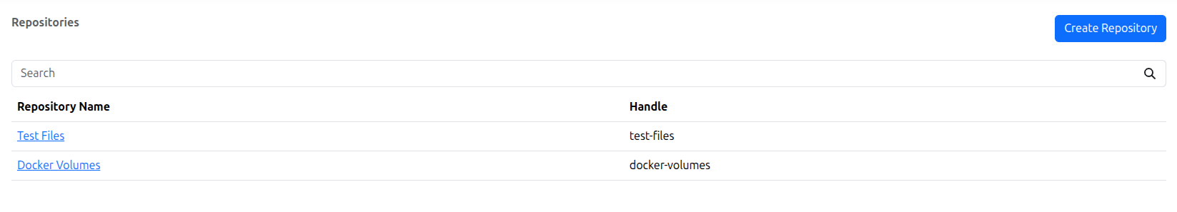 Repository List Screenshot